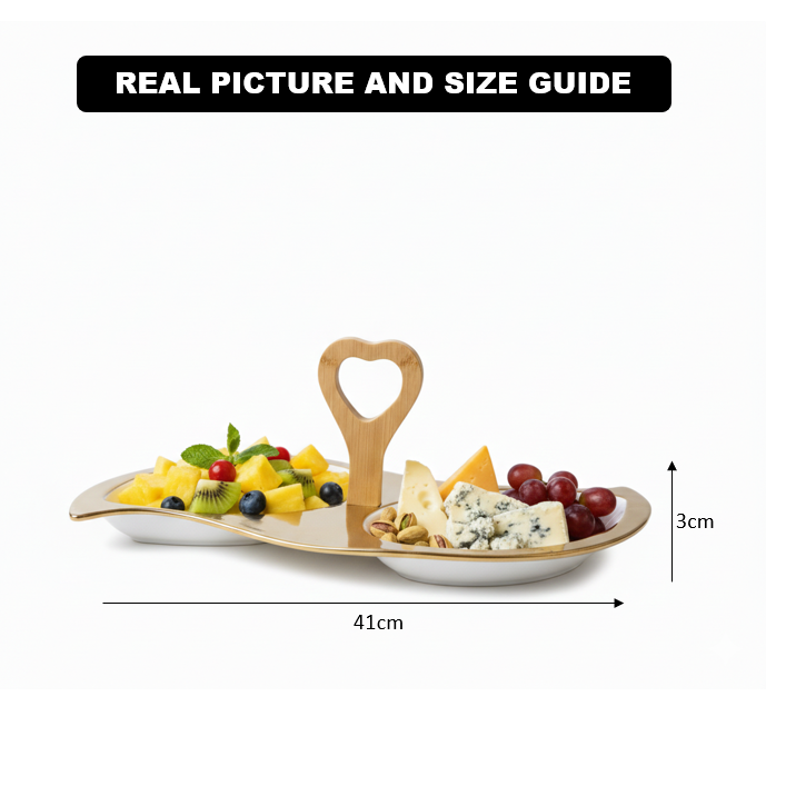 CeramicPetal Carry & Serve Platter
