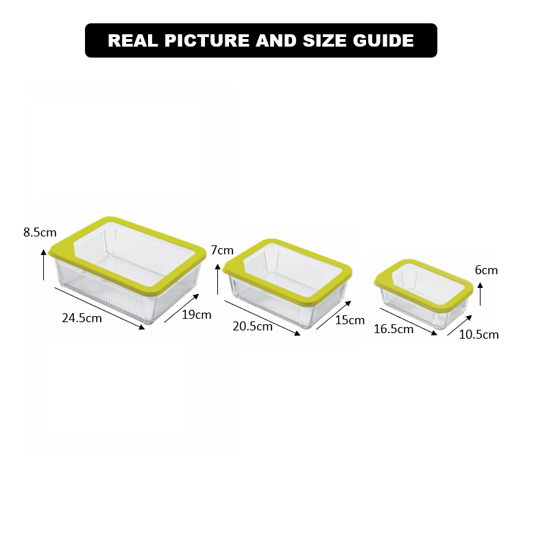 3-Pcs Unbreakable Glass Container Set