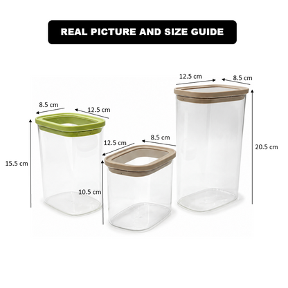 FreshLock Rectangular Glass Jar