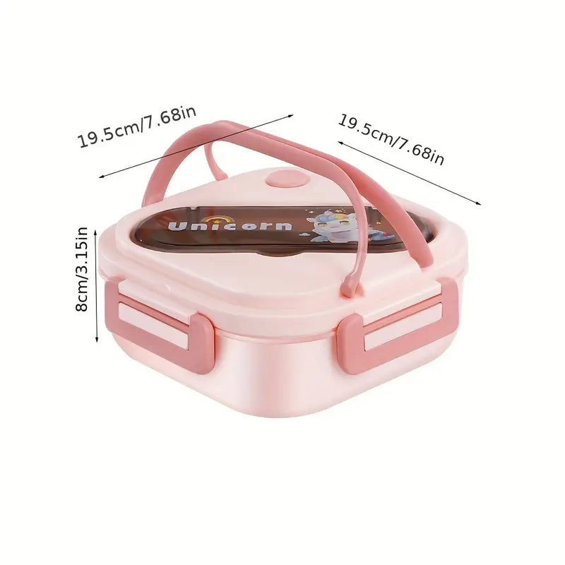 SnackPals Lunch Keeper - Kids Lunch Box with Reusable Spoon & Fork