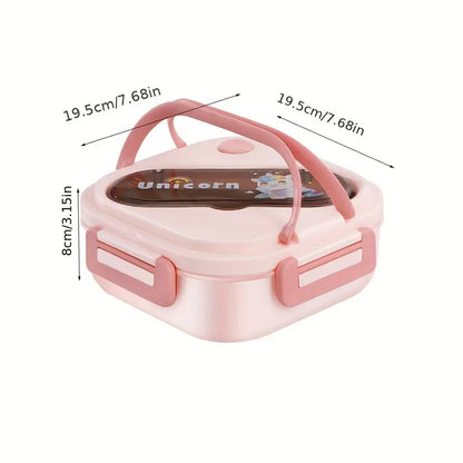 SnackPals Lunch Keeper - Kids Lunch Box with Reusable Spoon & Fork