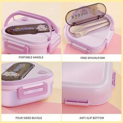 SnackPals Lunch Keeper - Kids Lunch Box with Reusable Spoon & Fork