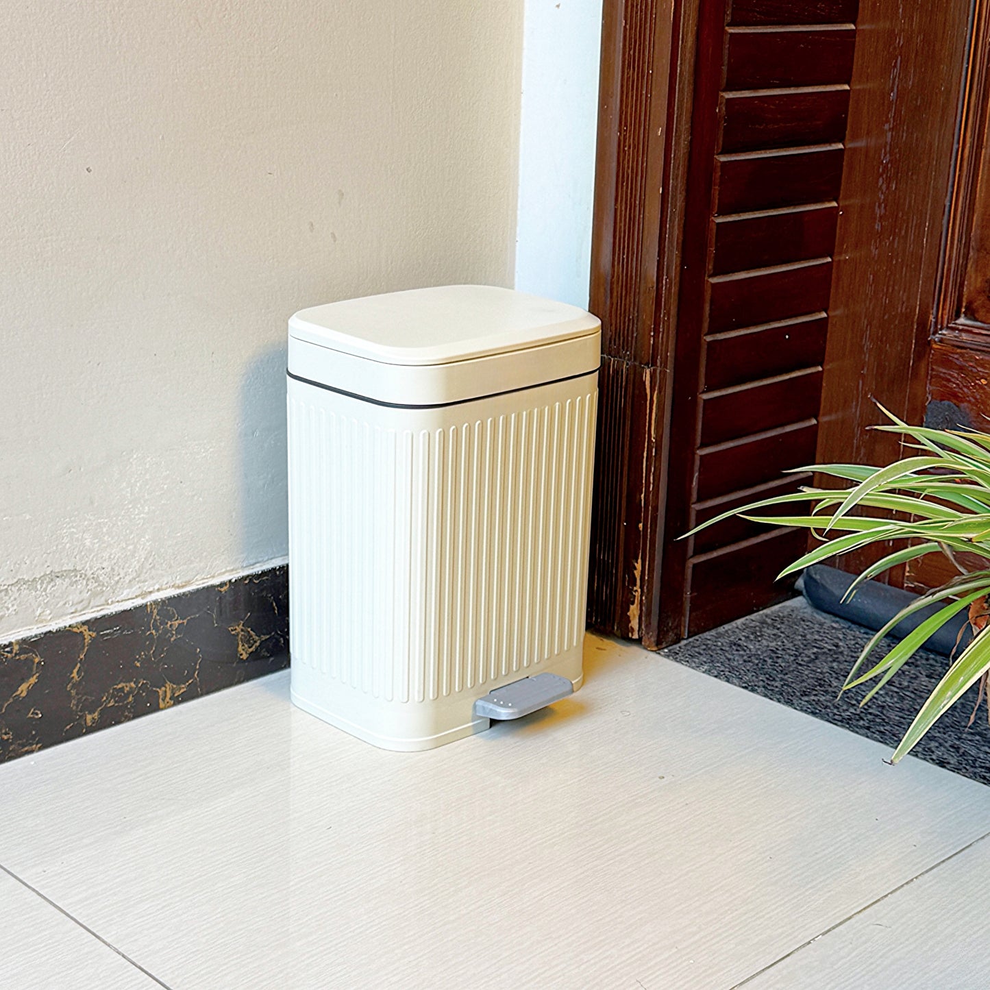 Modern Dual Action Press & Step Waste Bin