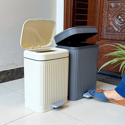Modern Dual Action Press & Step Waste Bin