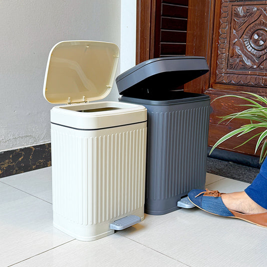 Modern Dual Action Press & Step Waste Bin