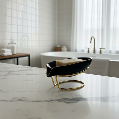 GoldFrame Ceramic Soap Tray