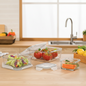 3‑Pcs Premium Square Glass Storage Set with Lids