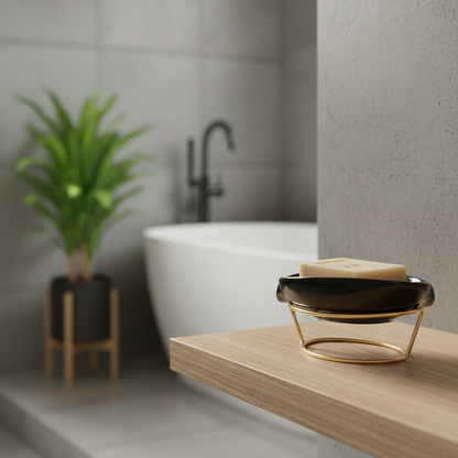 GoldFrame Ceramic Soap Tray