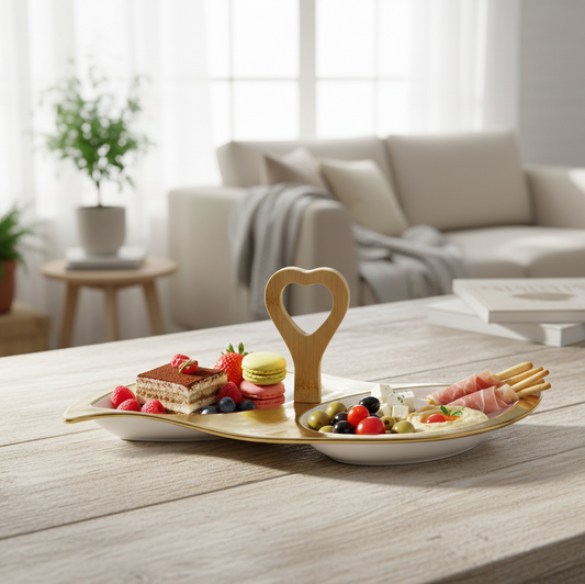 CeramicPetal Carry & Serve Platter