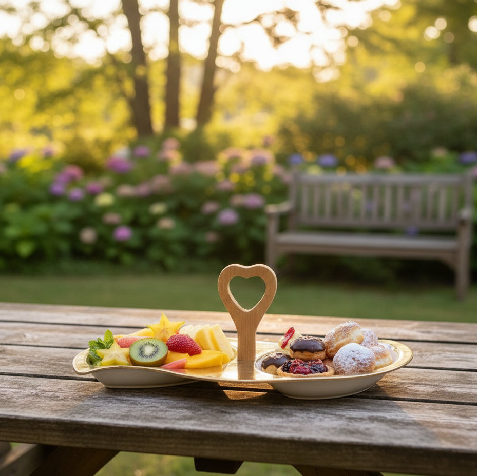 CeramicPetal Carry & Serve Platter