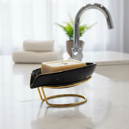 GoldFrame Ceramic Soap Tray