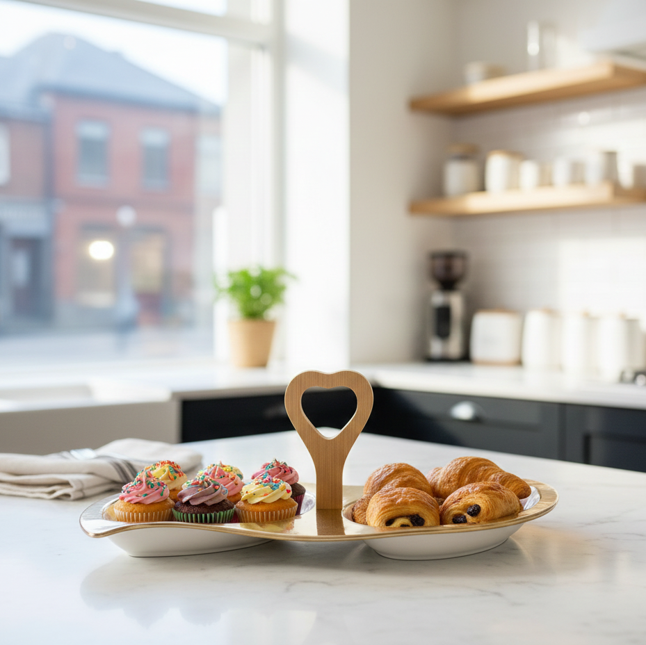 CeramicPetal Carry & Serve Platter