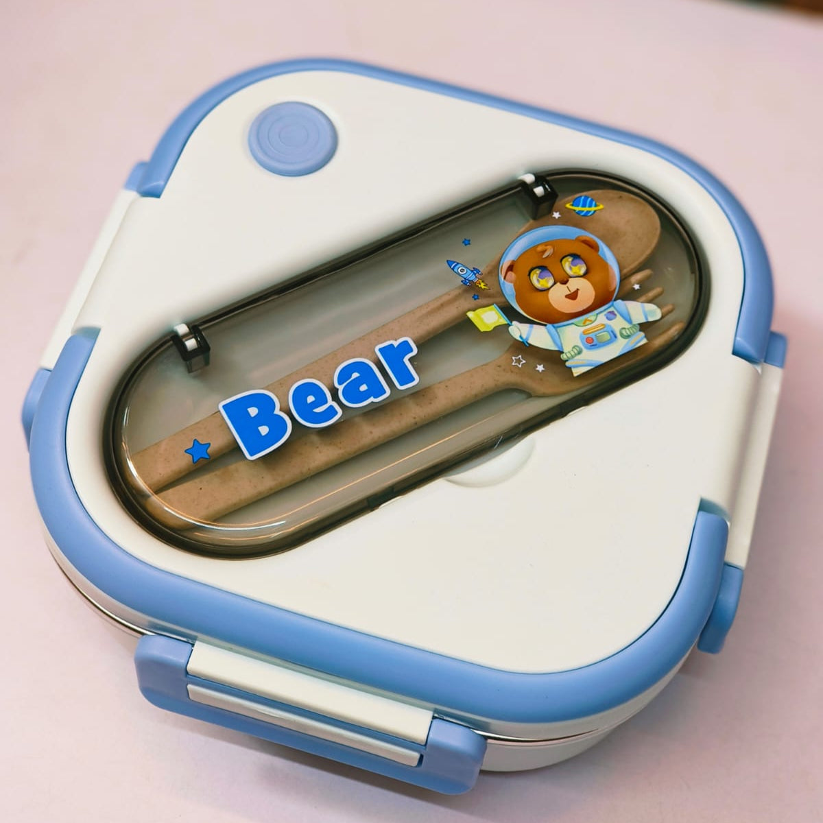 SnackPals Lunch Keeper - Kids Lunch Box with Reusable Spoon & Fork