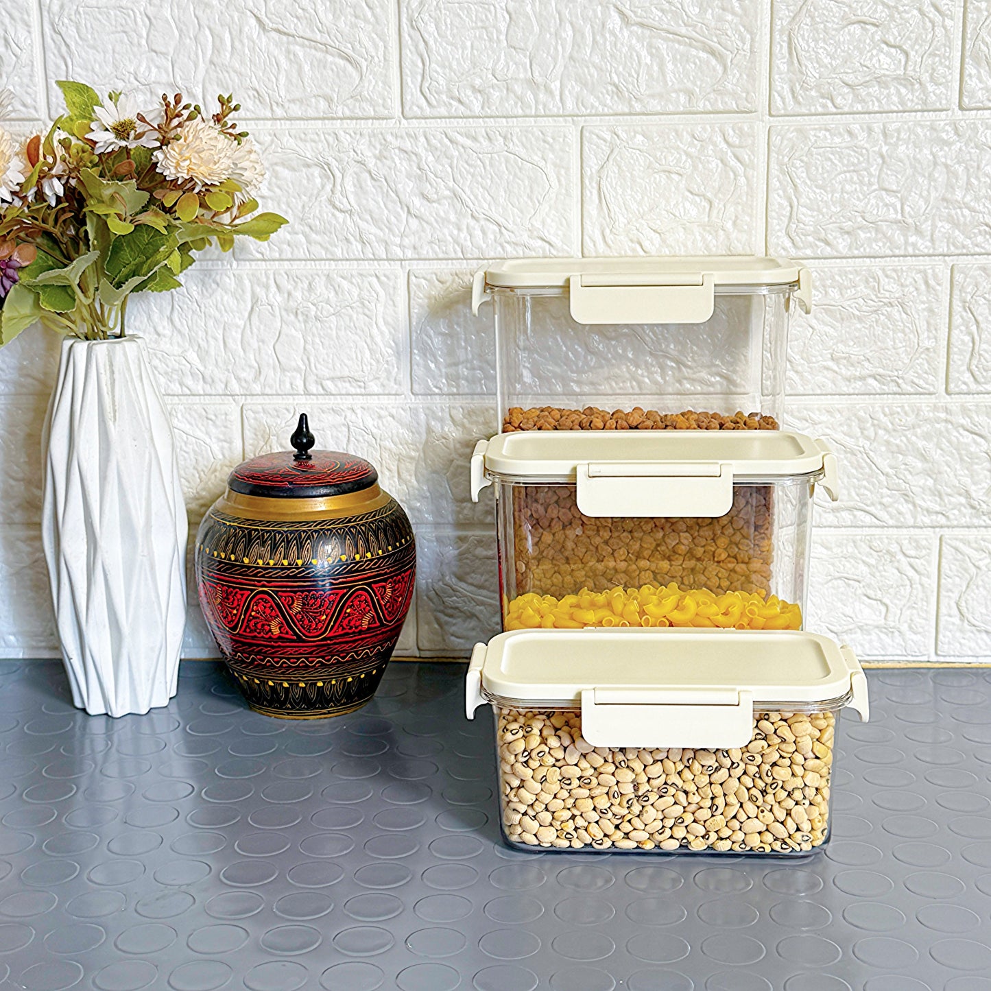 MoistureLock Multi-Shape Storage Canisters – Airtight & Space-Saving