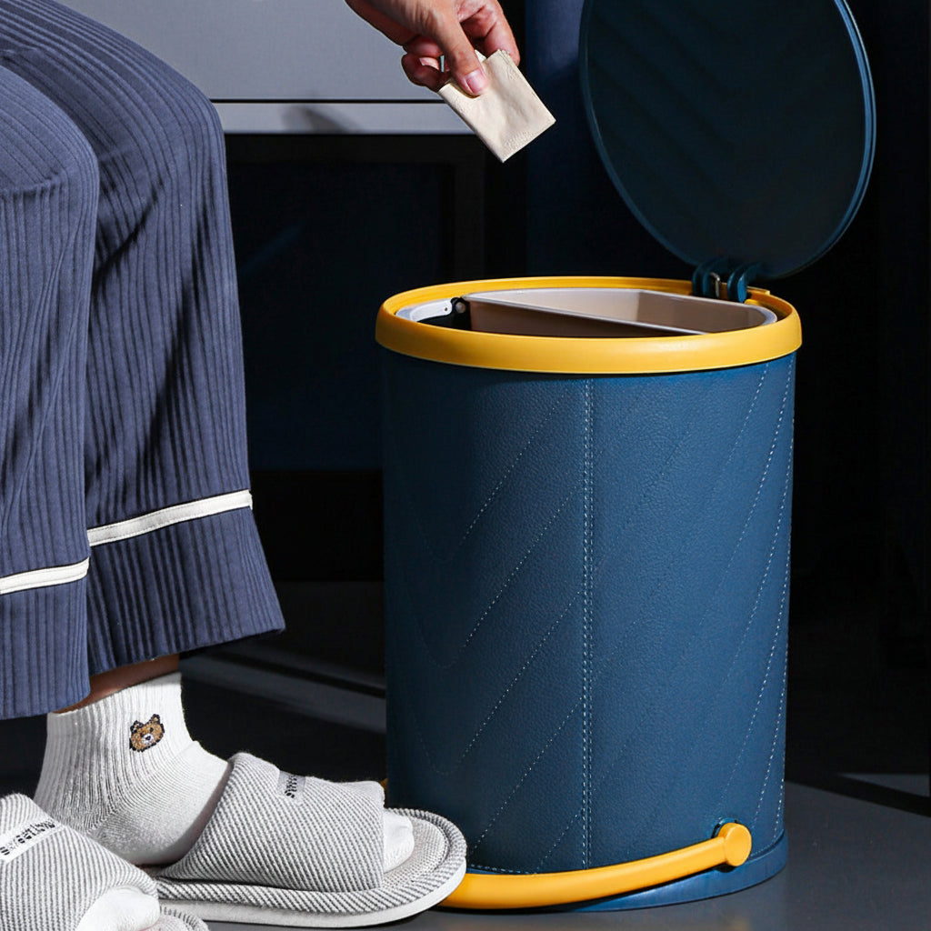 SmartStep Bin – Pedal-Operated Trash Can with Draining Drawer & Detachable Basket