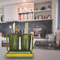 Premium Acrylic Utensil Holder with Metal Frame